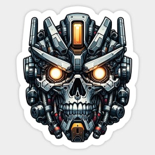 Biomech Skull S01 D37 Sticker